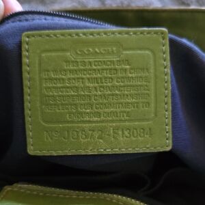 Vintage, Classic, Needs Some Love, Coach Brand, Green Leather Handbag
